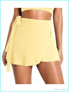 2-in-1 Wrap Skirt with Built-in Shorts for Dance Yoga Workout